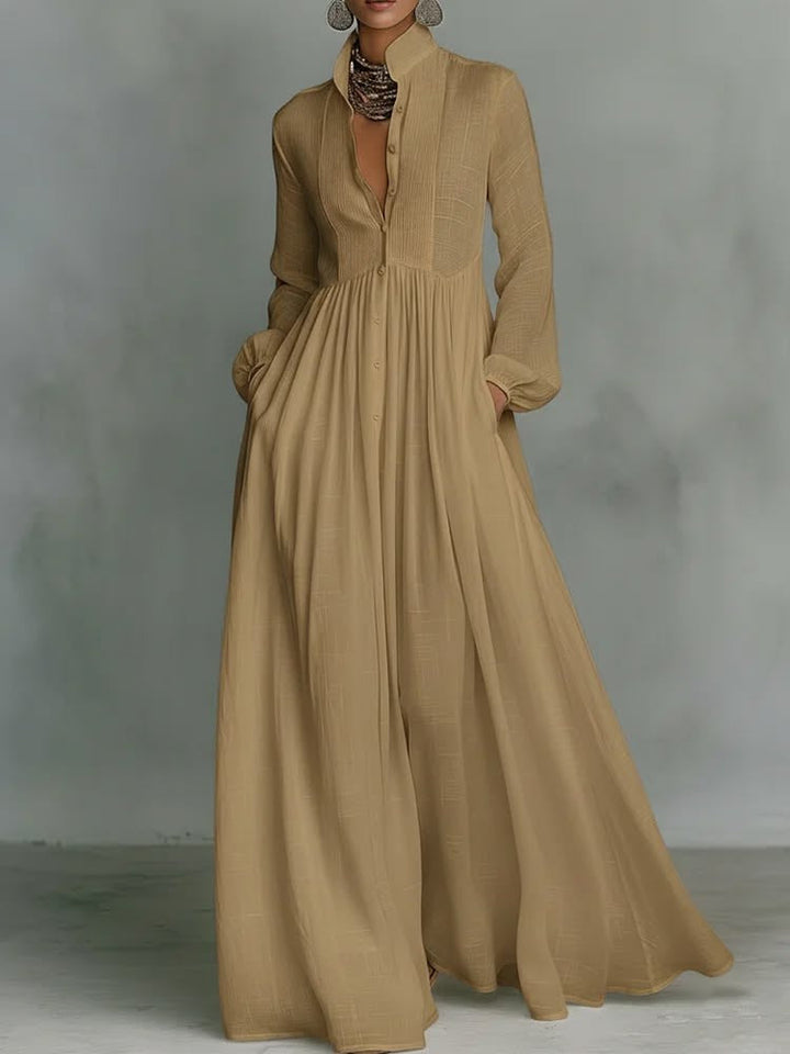 Serena | Flowing Button-Front Maxi Dress
